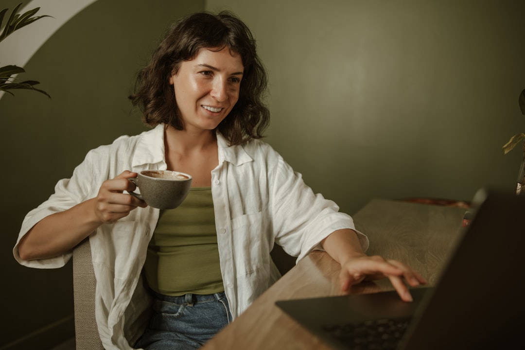 Calm private home setting for an online therapy session