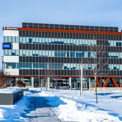Modern workplace building representing professional life and workplace issues